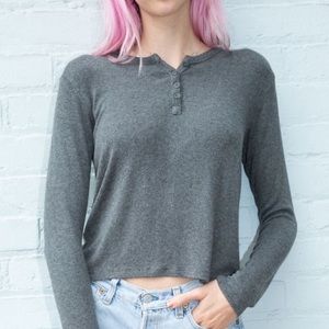 Brandy Melville dark grey Callan Top